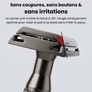 Lamier noir mat, vue en angle