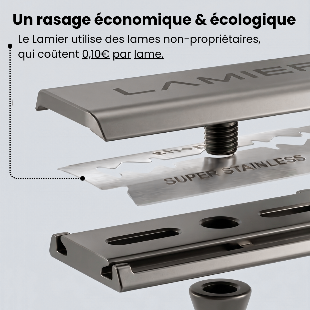 Lamier noir mat, vue détaillée